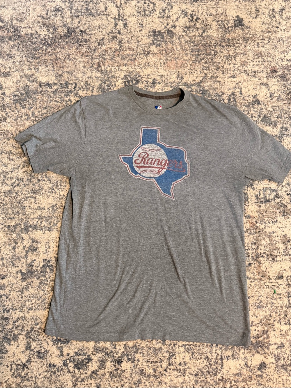 MLB Genuine Merchandise Texas Rangers MLB Shirt Gray Size XL